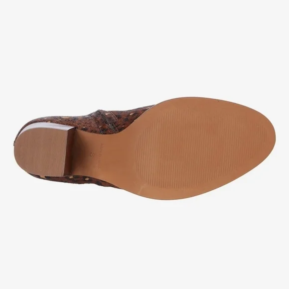 Madewell Becca Bootie Rich Brown Multi Haircalf 6.5 M